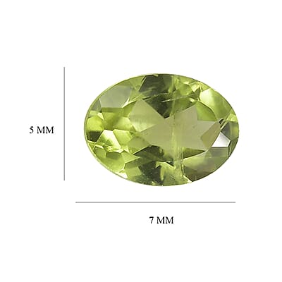 Peridot (Oval 7x5 mm) 0.73 ctw  Loose Gemstone