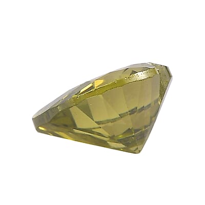 Simulated Peridot Diamond Set of 2 (Hrt 6mm) 2.59 ctw Loose Gemstone
