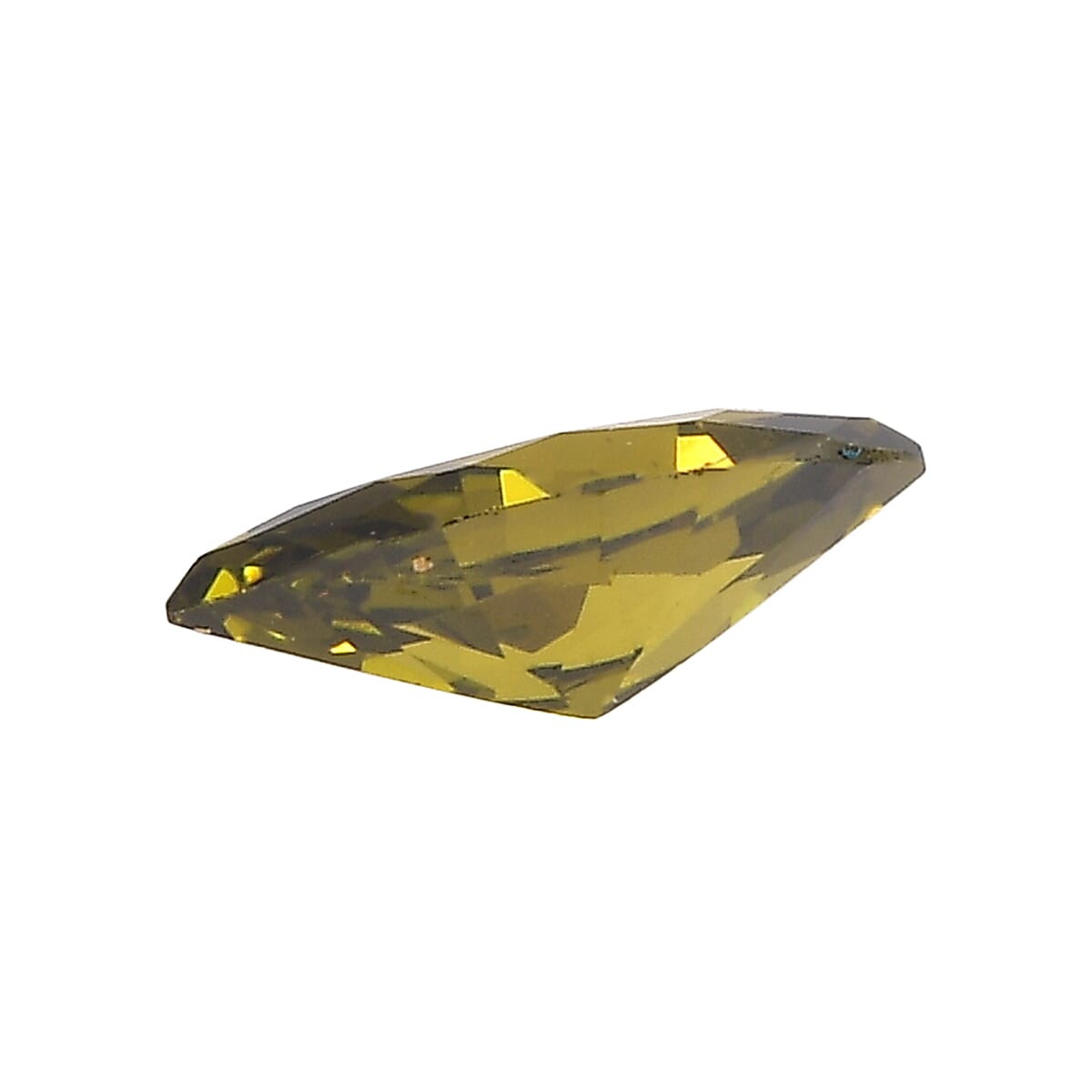 Simulated Peridot Diamond Set of 2 (Mrq 5x2.5mm) 0.41 ctw Loose Gemstone image number 1