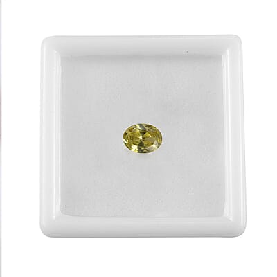 Simulated Peridot Color Diamond (Ovl 8x6mm) 1.92 ctw Loose Gemstone
