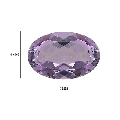 Set of 2 Rose De France Amethyst (Oval 6x4 mm) 0.72 ctw Loose Gemstone