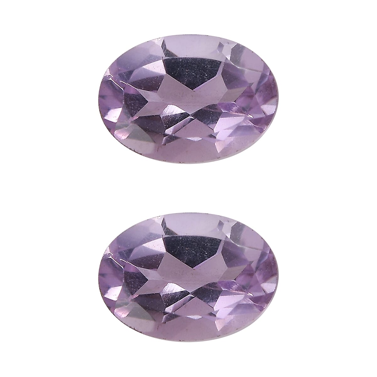 Set of 2 AA Rose De France Amethyst (Oval 7x5 mm) 1.15 ctw Loose Gemstone