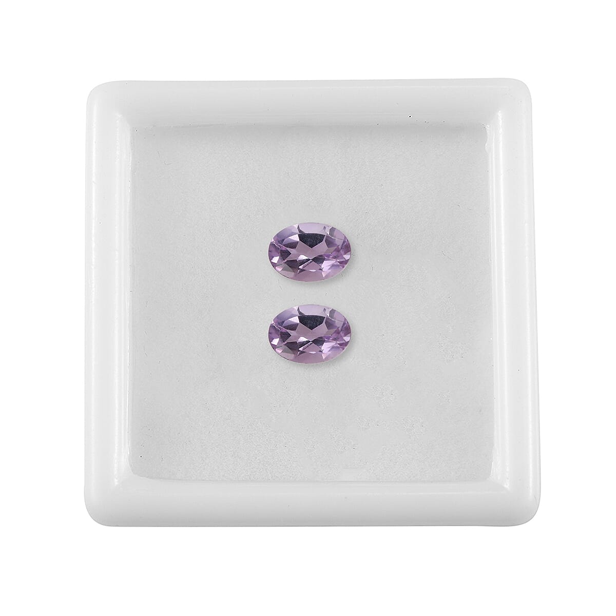 Set of 2 AA Rose De France Amethyst (Oval 7x5 mm) 1.15 ctw Loose Gemstone