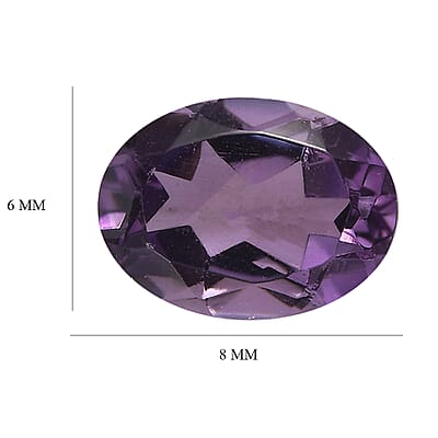 Rose De France Amethyst (Oval 8x6 mm) 0.88 ctw Loose Gemstone