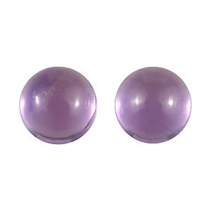 Set of 2 Rose De France Amethyst (Rnd 5 mm) 1.09 ctw Loose Gemstone