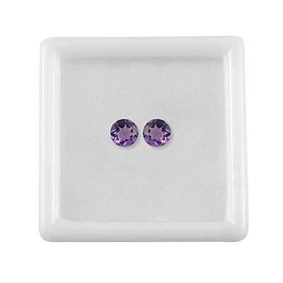 Set of 2 Rose De France Amethyst (Rnd 5 mm) 0.82 ctw Loose Gemstone