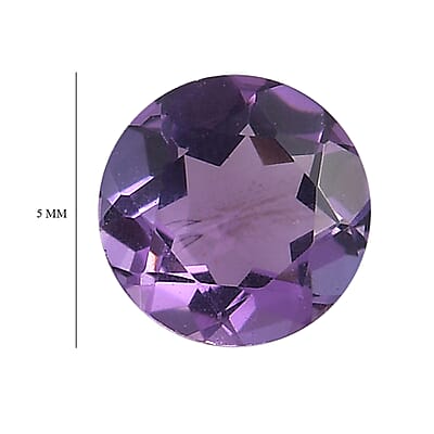 Set of 2 Rose De France Amethyst (Rnd 5 mm) 0.82 ctw Loose Gemstone