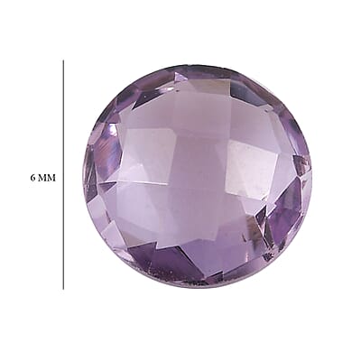 Set of 2 AA Rose De France Amethyst (Rnd 6 mm) 1.36 ctw Loose Gemstone