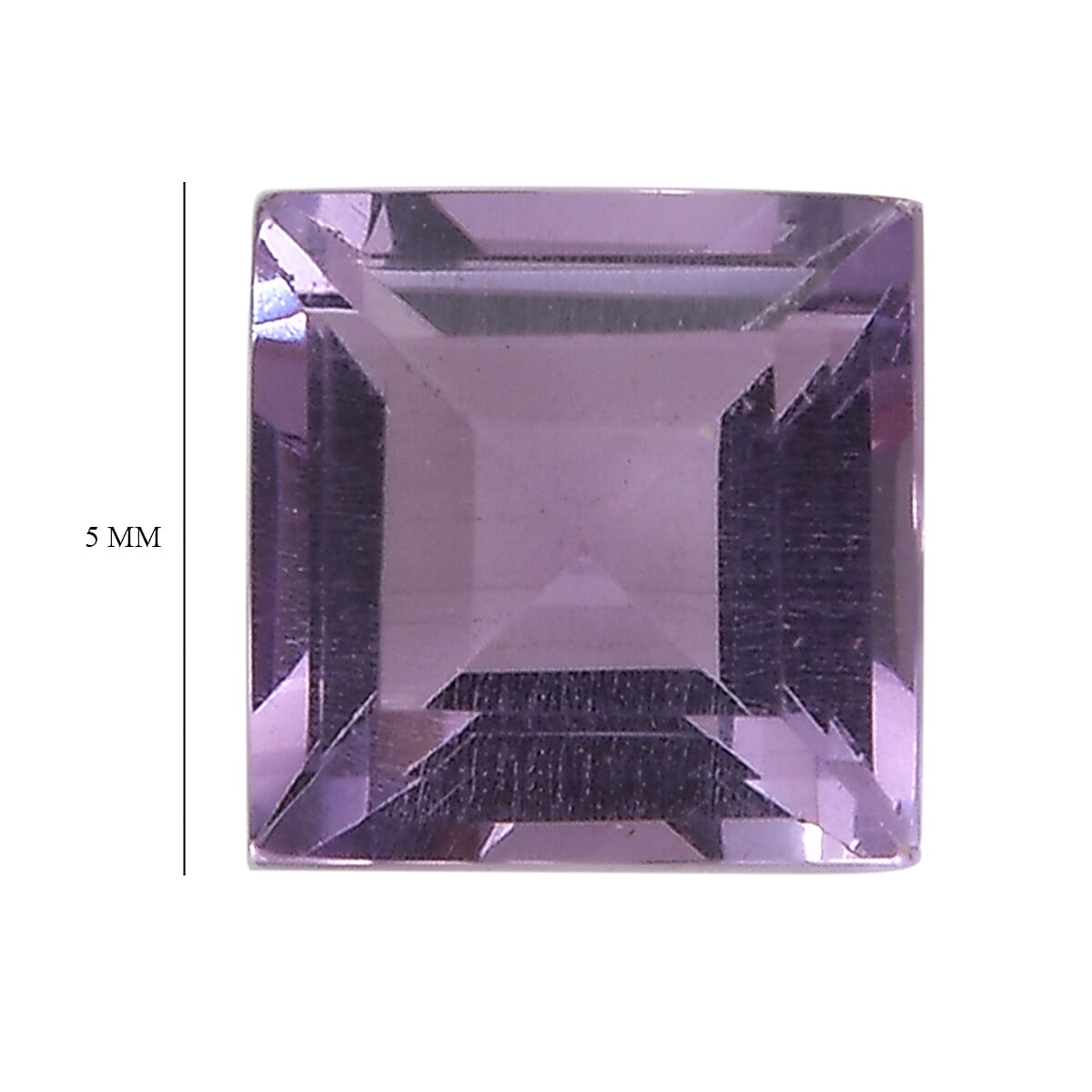Set of 2 Rose De France Amethyst (Sqr 5 mm) 1.10 ctw Loose Gemstone