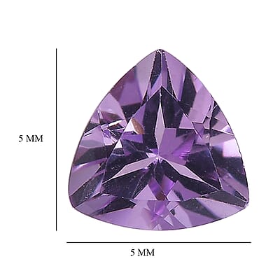 Set of 2 Rose De France Amethyst (Trl 5 mm) 0.71 ctw Loose Gemstone
