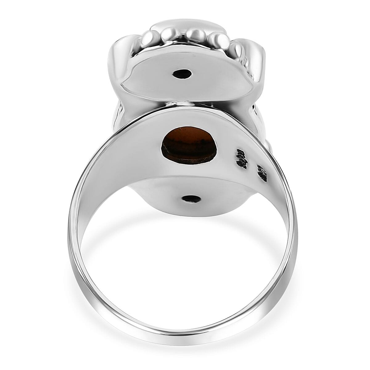 Sajen Silver Pink Cameo and Multi Gemstone 5.20 ctw Ring in Sterling Silver (Size 8.0) image number 4