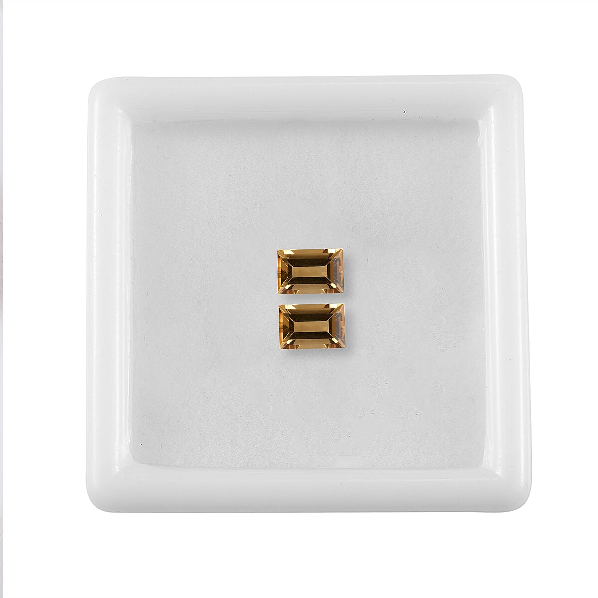 Brazilian Citrine Set of 2 (Bgt 6x4 mm) 0.94 ctw Loose Gemstone