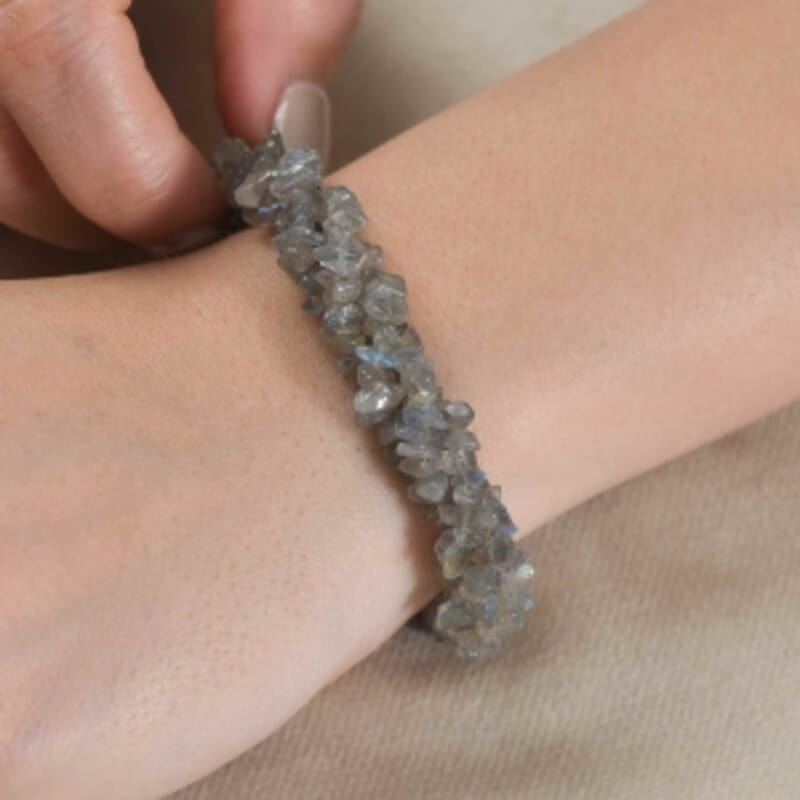 Labradorite 120.00 ctw Bracelet in Rhodium Over Sterling Silver (7.50 In)