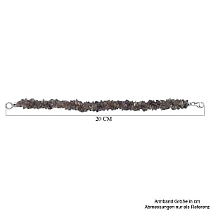 Labradorite 120.00 ctw Bracelet in Rhodium Over Sterling Silver (7.50 In)
