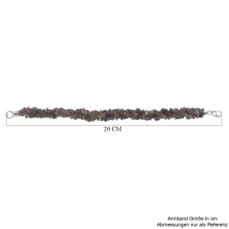 Labradorite 120.00 ctw Bracelet in Rhodium Over Sterling Silver (7.50 In)