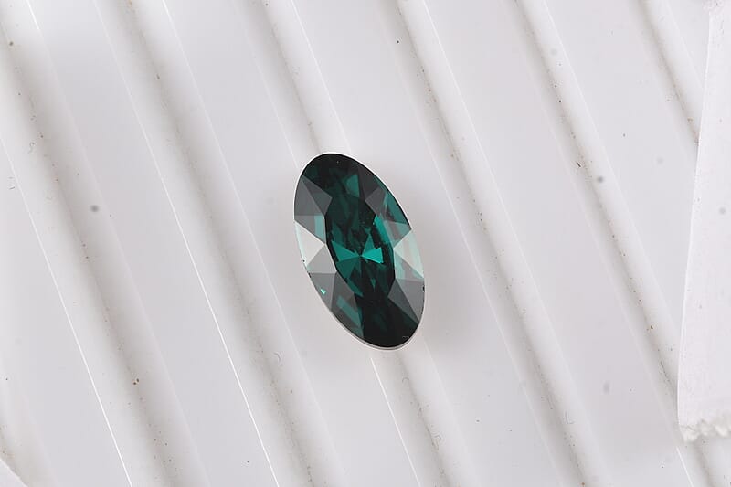Emerald Crystal by Swarovski (Ovl 14x7.5 mm) 2.56 ctw Loose Gemstone