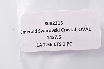 Emerald Crystal by Swarovski (Ovl 14x7.5 mm) 2.56 ctw Loose Gemstone
