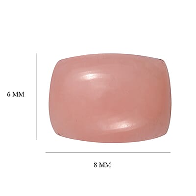 Peruvian Pink Opal (Cush 8x6 mm) 0.84 ctw Loose Gemstone