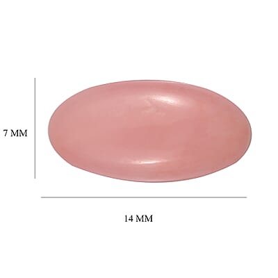 Peruvian Pink Opal (Oval 14x7 mm) 2.51 ctw Loose Gemstone