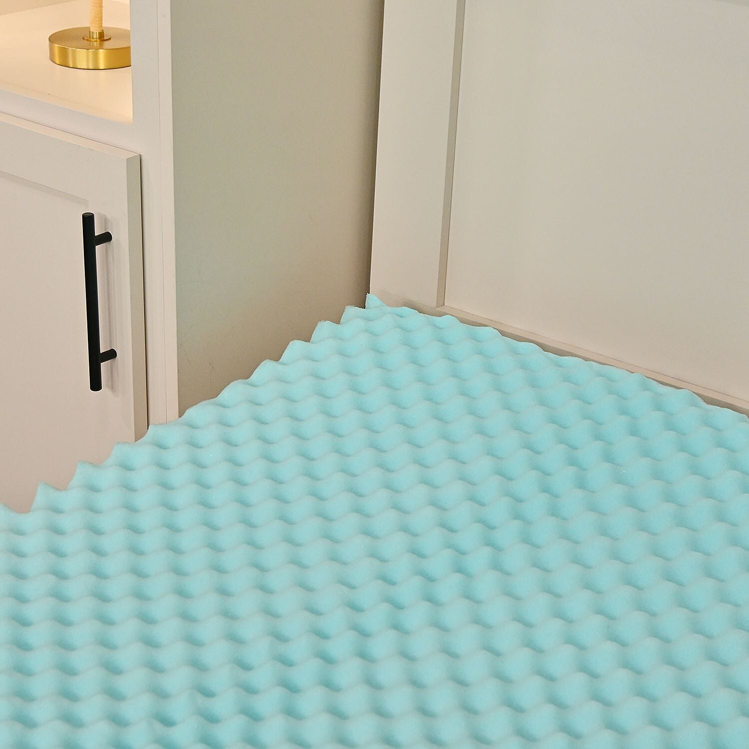 Supreme Essentials Blue 1.5Inch Memory Foam Mattress Topper -King