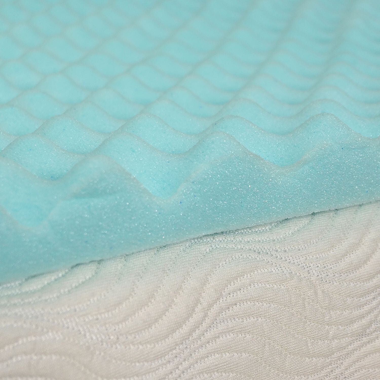 Supreme Essentials Blue 1.5Inch Memory Foam Mattress Topper -King