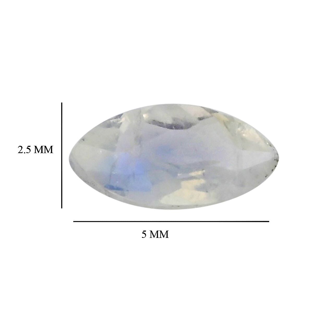 AAA Rainbow Moonstone Set of 2 (Mrq 5x2.5 mm) 0.27 ctw Loose Gemstone image number 3