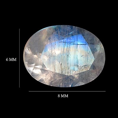 Rainbow Moonstone (Oval 8x6 mm) 1.00 ctw Loose Gemstone