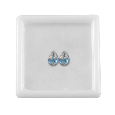 Set of 2 Rainbow Moonstone (Pear 7x5 mm) 1.04 ctw Loose Gemstone