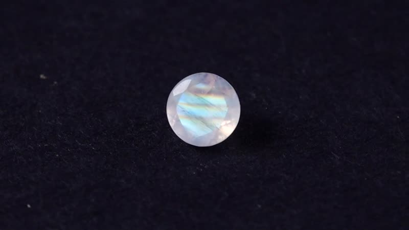 AA Rainbow Moonstone (Rnd 6 mm) 0.76 ctw Loose Gemstone