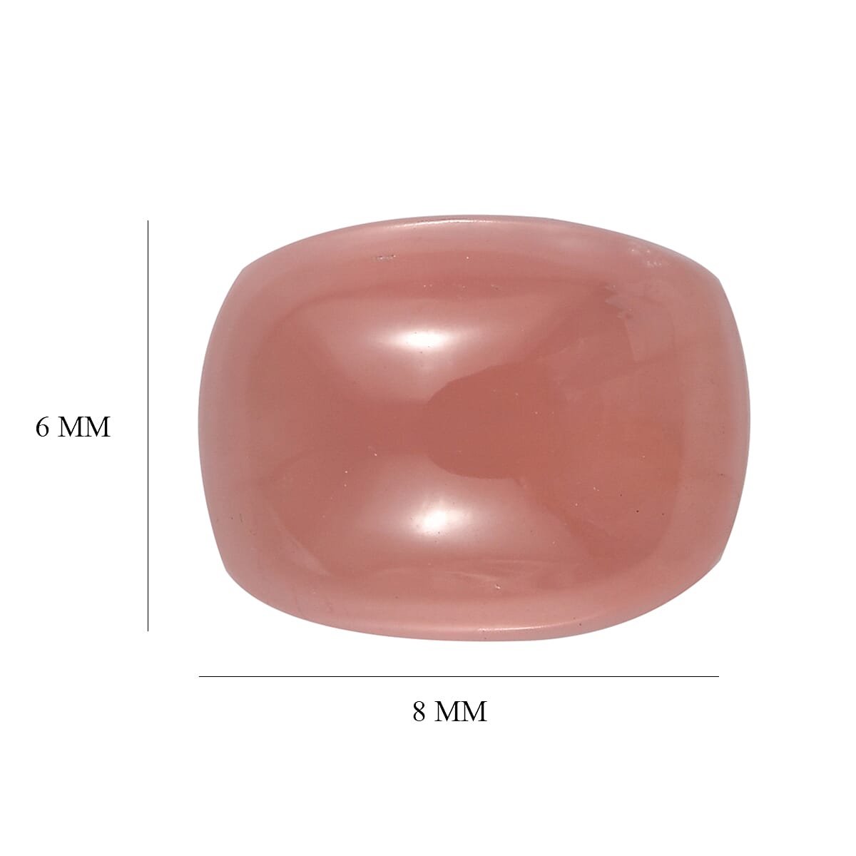 Rhodochrosite (Cush 8x6mm) 1.85 ctw Loose Gemstone image number 4