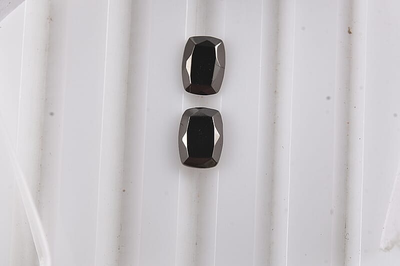 Set of 2 Elite Shungite (Cush 7x5 mm) 0.95 ctw Loose Gemstone