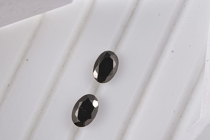 Set of 2 Elite Shungite (Oval 6x4 mm) 0.48 ctw Loose Gemstone