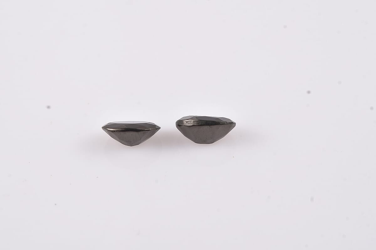 Set of 2 Elite Shungite (Oval 6x4 mm) 0.48 ctw Loose Gemstone image number 1