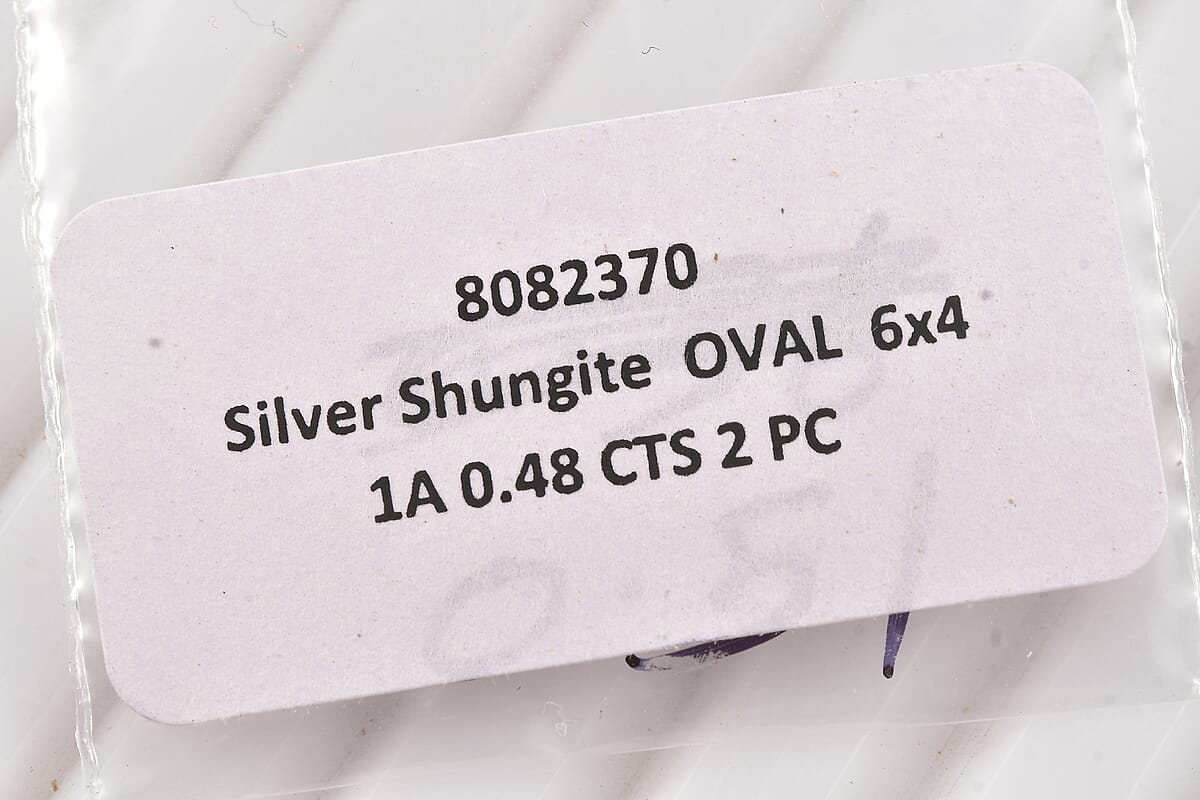 Set of 2 Elite Shungite (Oval 6x4 mm) 0.48 ctw Loose Gemstone image number 3