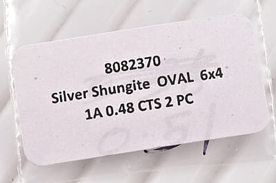 Set of 2 Elite Shungite (Oval 6x4 mm) 0.48 ctw Loose Gemstone