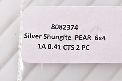 Set of 2 Elite Shungite (Pear 6x4 mm) 0.41 ctw Loose Gemstone