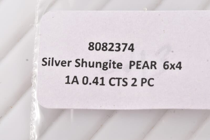 Set of 2 Elite Shungite (Pear 6x4 mm) 0.41 ctw Loose Gemstone