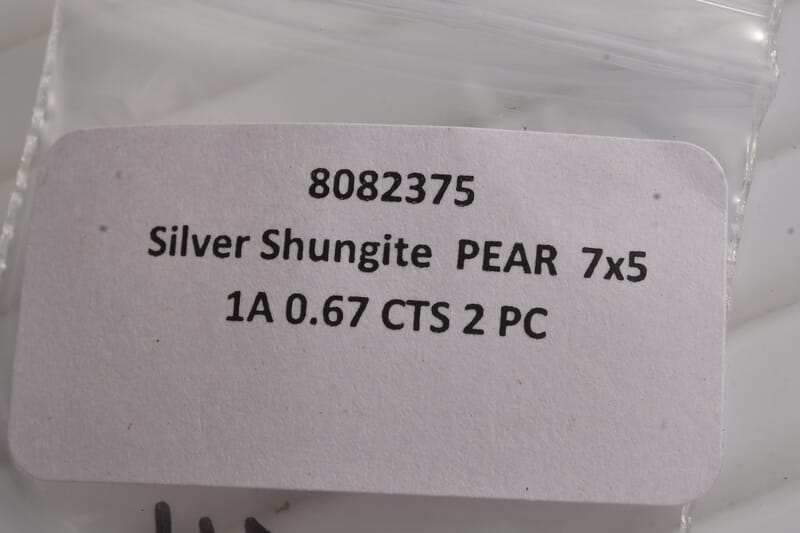 Set of 2 Elite Shungite (Pear 7x5 mm) 0.67 ctw Loose Gemstone