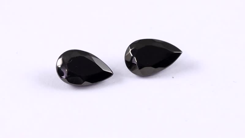 Set of 2 Elite Shungite (Pear 8x5 mm) 0.78 ctw Loose Gemstone