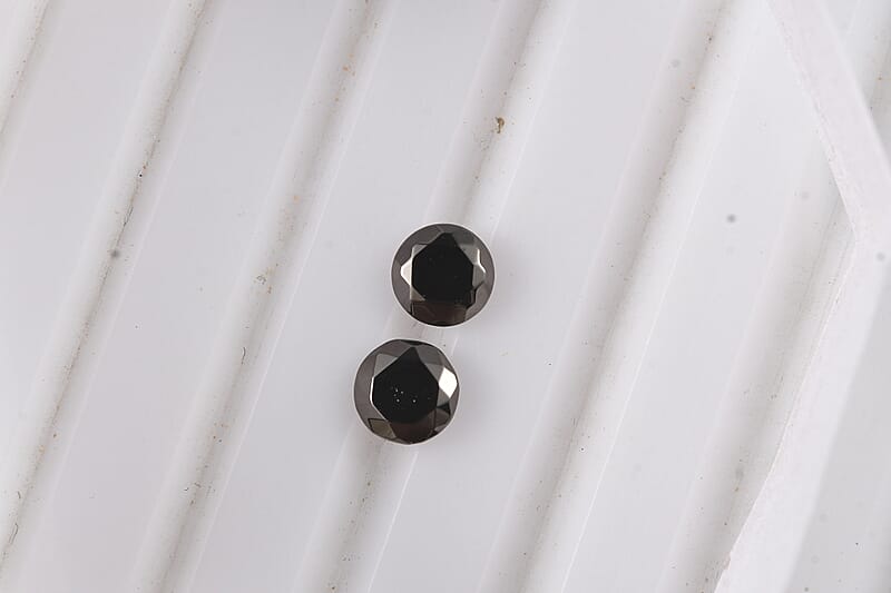 Set of 2 Elite Shungite (Rnd 5 mm) 0.48 ctw Loose Gemstone