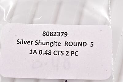 Set of 2 Elite Shungite (Rnd 5 mm) 0.48 ctw Loose Gemstone