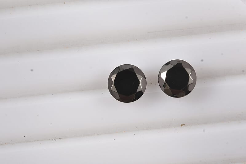 Set of 2 Elite Shungite (Rnd 7 mm) 1.47 ctw Loose Gemstone