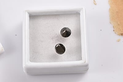 Set of 2 Elite Shungite (Rnd 7 mm) 1.47 ctw Loose Gemstone
