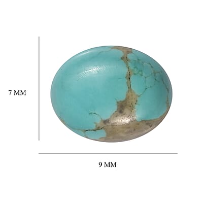 Royston Turquoise (Ovl 9x7mm) 1.56 ctw Loose Gemstone
