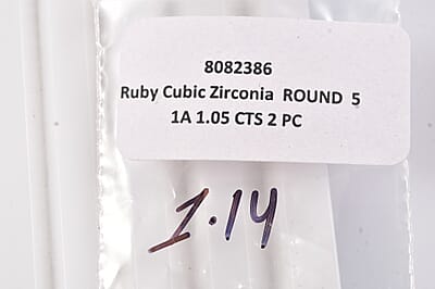 Simulated Ruby Color Diamond Set of 2 (Rnd 5mm) 1.05 ctw Loose Gemstone