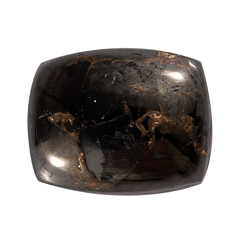 Matrix Silver Shungite (Cush 10x8 mm) 2.14 ctw Loose Gemstone