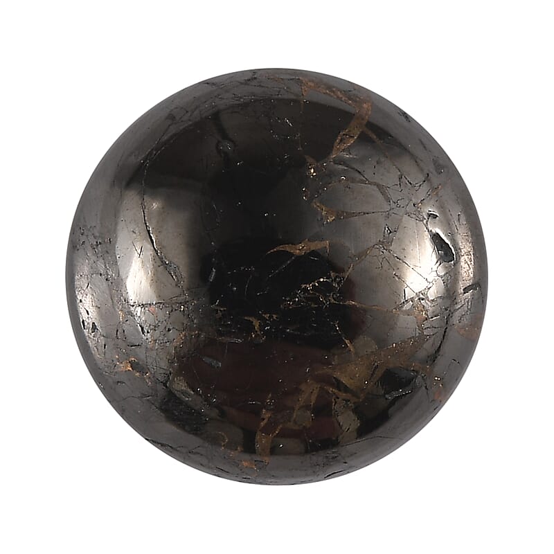 Matrix Silver Shungite (Rnd 10 mm) 2.65 ctw Loose Gemstone
