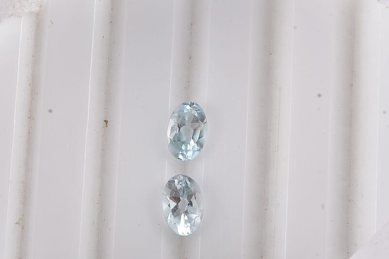Skyblue Topaz Set of 2 (Ovl 6x4 mm) 1.07 ctw Loose Gemstone