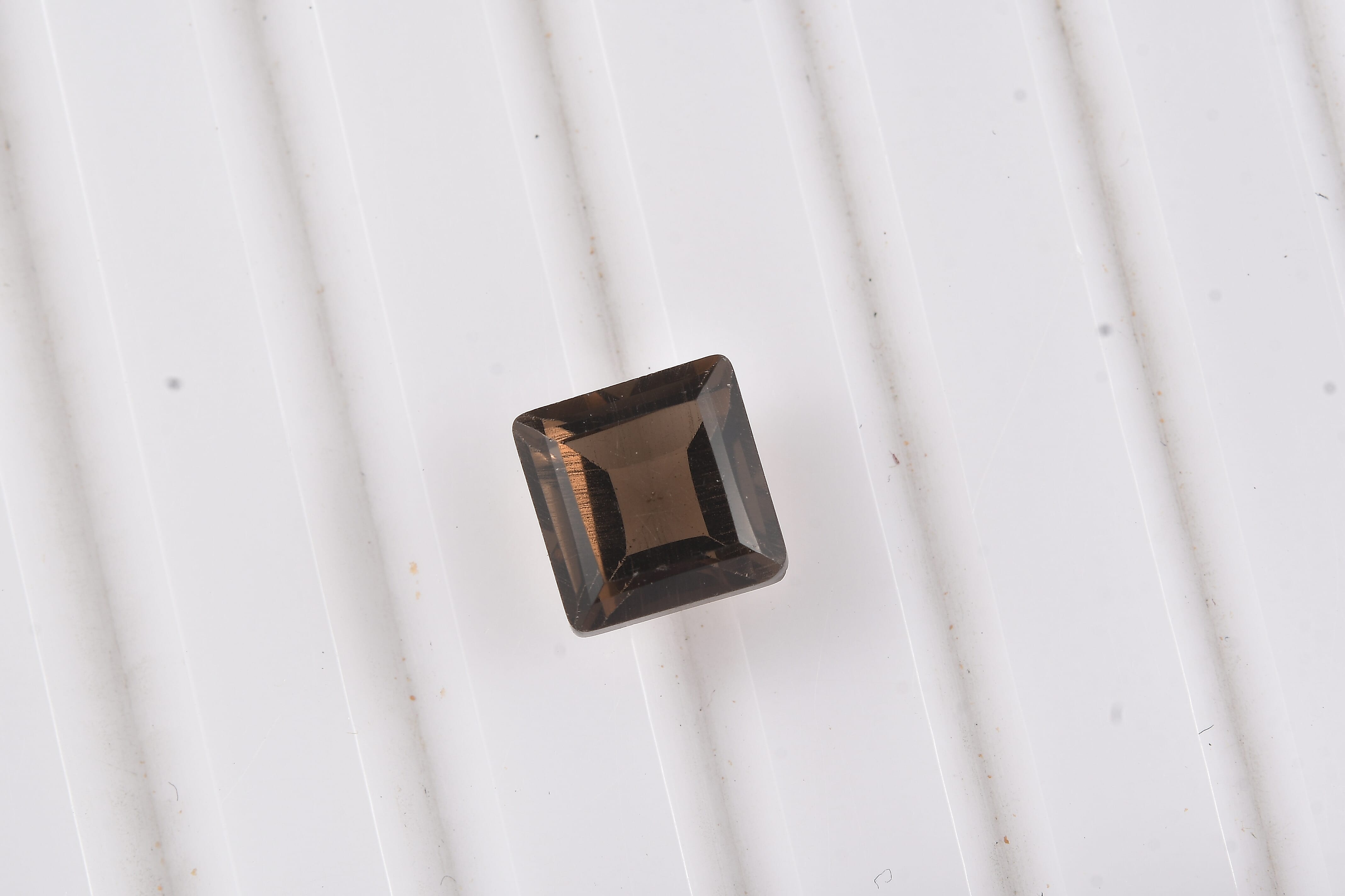 Smoky Quartz (Sqr 7 mm) 1.57 ctw Loose Gemstone