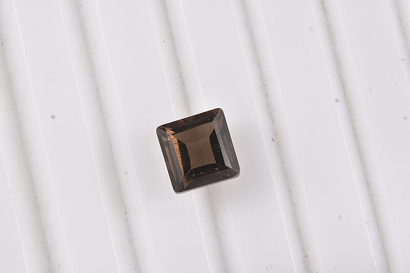 Smoky Quartz (Sqr 7 mm) 1.57 ctw Loose Gemstone